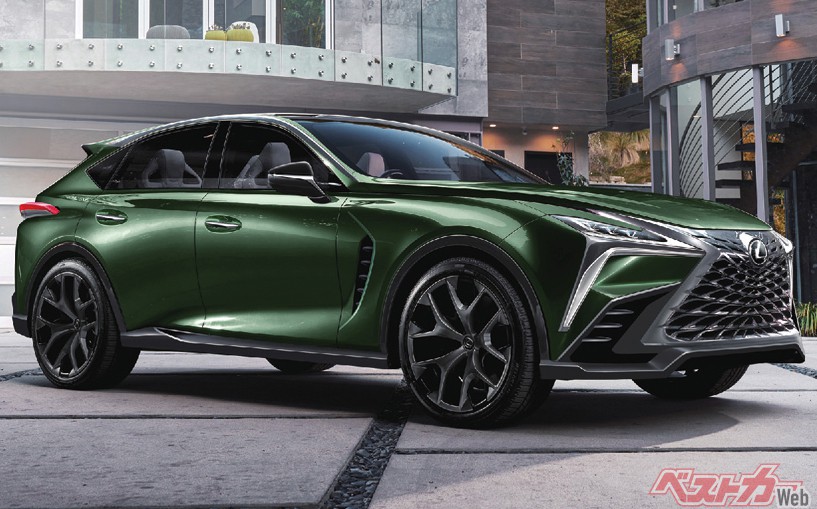 Lexus LF 2024 года опубликован первые рендер нового кросса