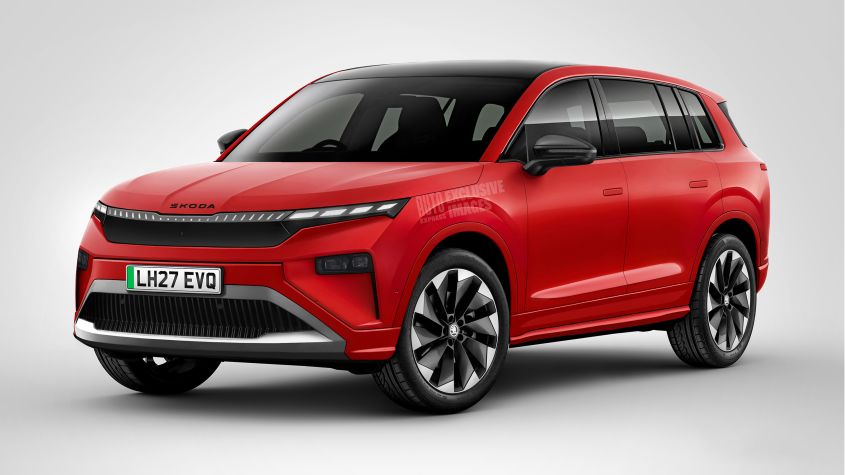 Новый семиместный кроссовер Skoda Eviatiq 2027: названы сроки премьеры семейной модели