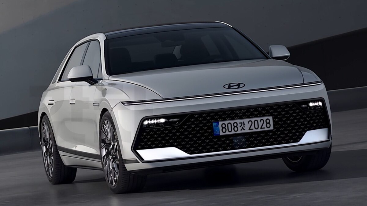 Обновленный Hyundai Grandeur показан на другом изображении: изменений будет много