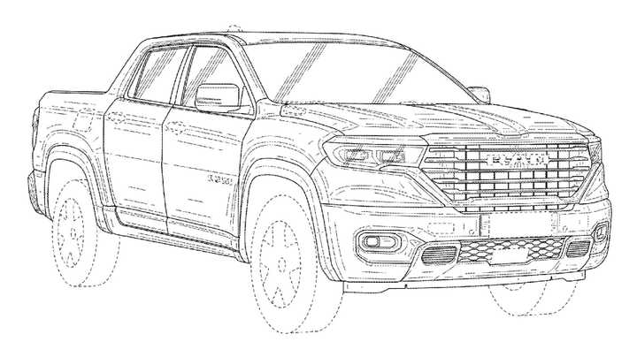 Новый Ram 1500 показали на патентных фото: пикап рассекретили задолго до старта
